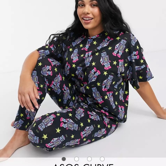 ISO in search of Asos robot print pajama top any size over a large black - Picture 4 of 5